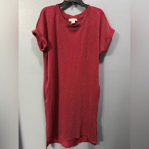 Sweet Adelyn Rose Ribbed Dress with Pockets -comfortable fit with slits in sides